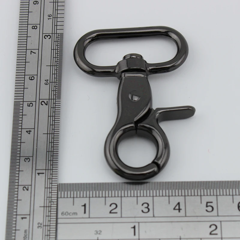 30pcs 5 colors 3.2cm 1.2 Inch big trigger snap hook GUN BLACK metal swivel clasp lobster claws swivel hook