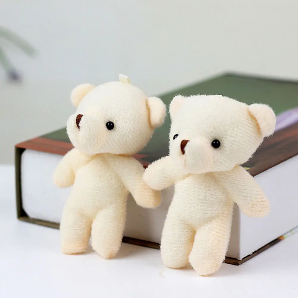 

24Pcs Mini Bear Keychain Pendant Soft Stuffed Animal Charm Bag Decor Hanging Bear Accessory Stuffed Animals for Key Chain