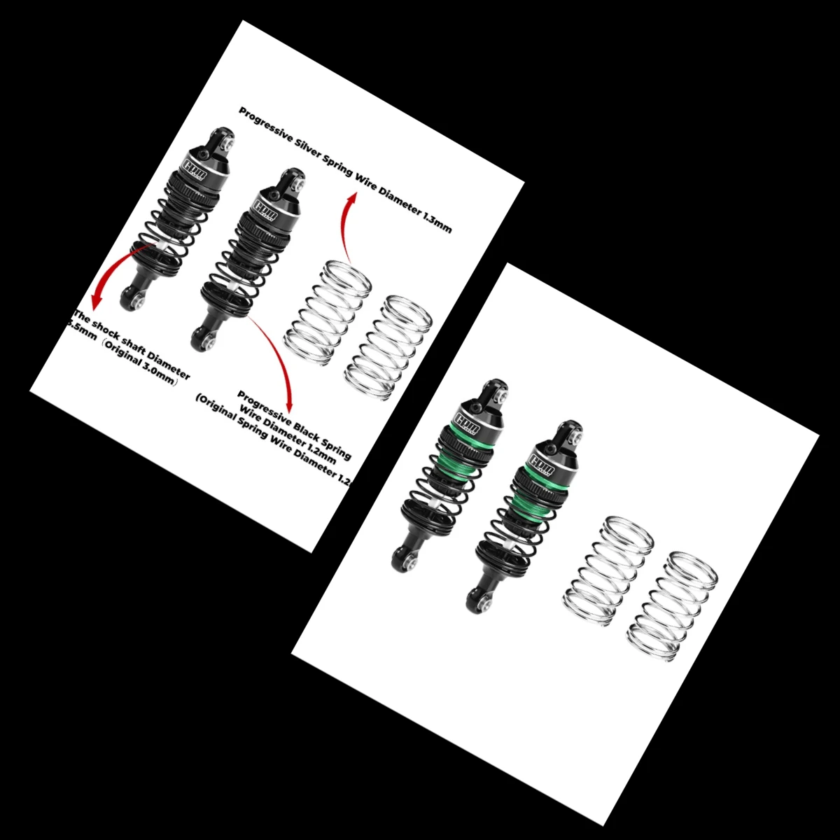 

Прогрессивный пружинный амортизатор из сплава GPM спереди/задней регулировки 63 мм TRAXXAS Mini Slash 108164-1
