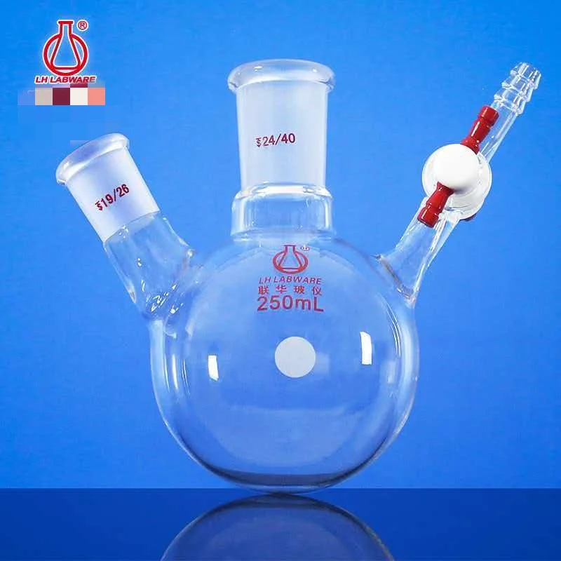 Round-bottom spherical reaction flask Schlenk bottle with Teflon joint 50/100/250/500ml LH-36