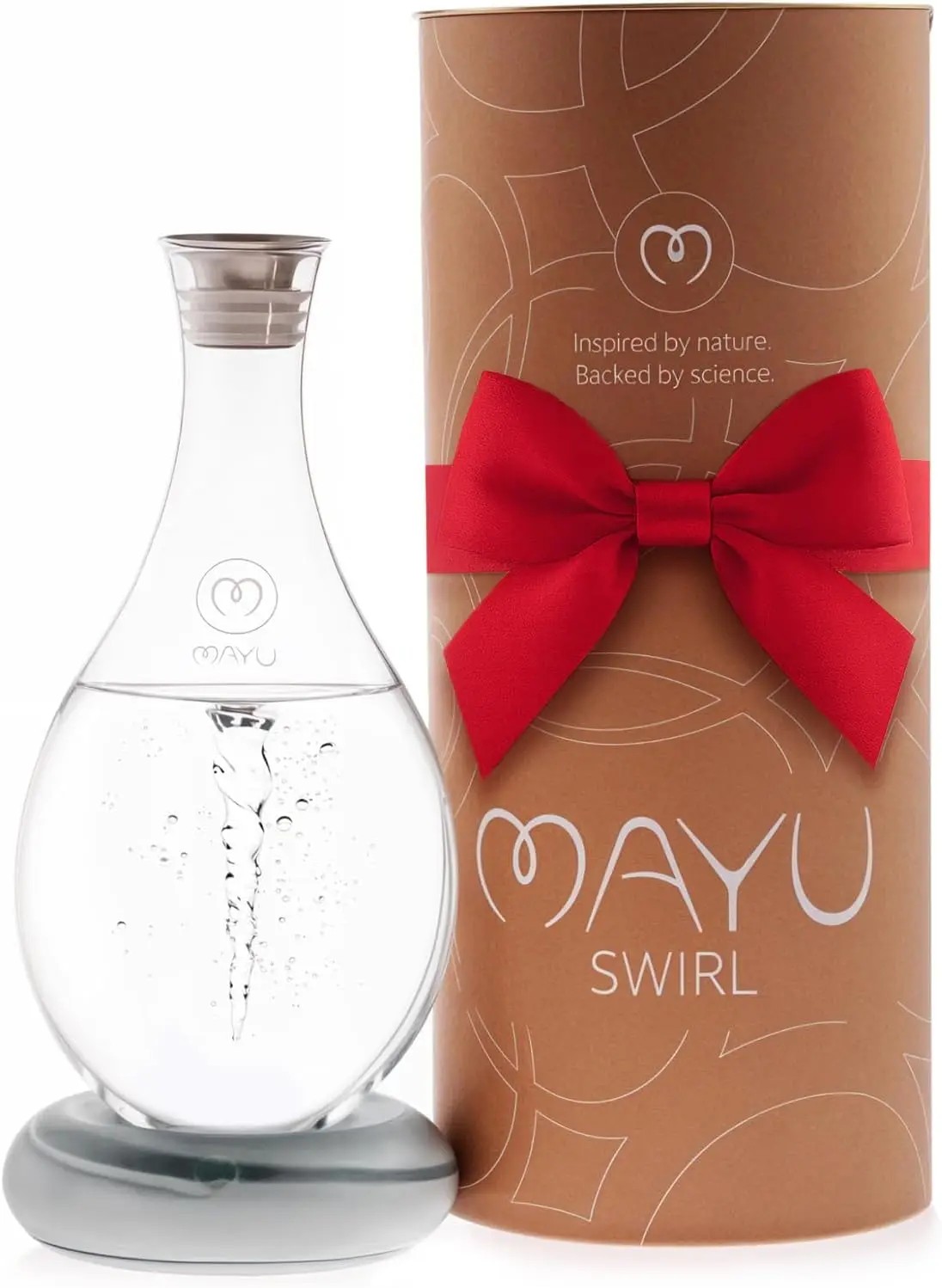 

Swirl Structured Water Carafe with Vortex Technology - Handblown Glass Pitcher, 1.5L Aerating Dispenser for Enhanced Hydration