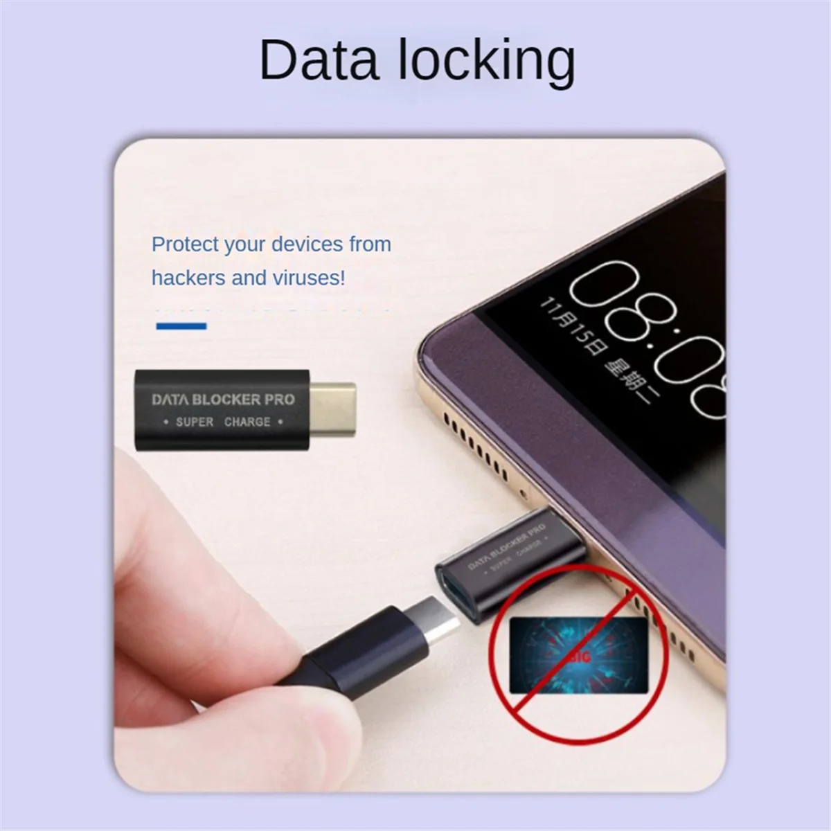 USB Data Blocker and USB-C Data Blocker Protect Against Juice Jacking_N34R