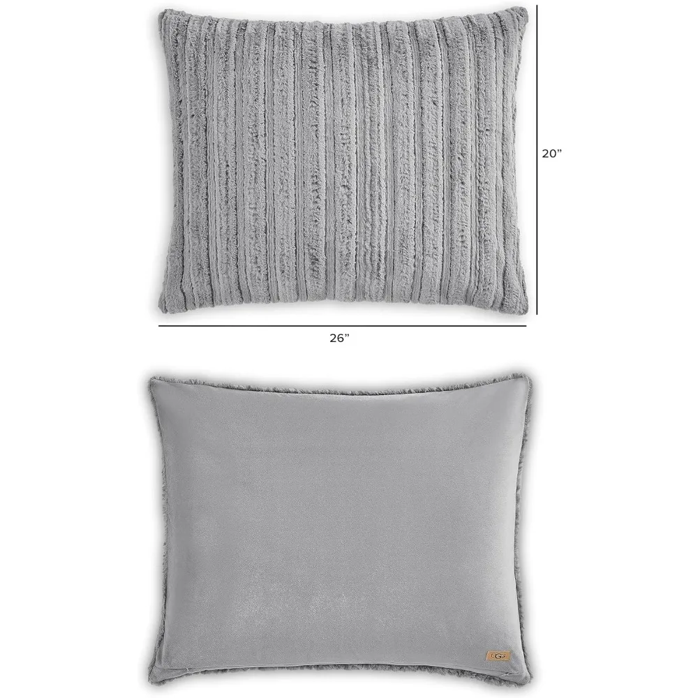 Imagem -04 - Capa de Edredão Conjunto com Faux Fur Cobertor Quarto Confortável Conjuntos Consolador Cobertor Luxuoso Hotel King Pillow Shams