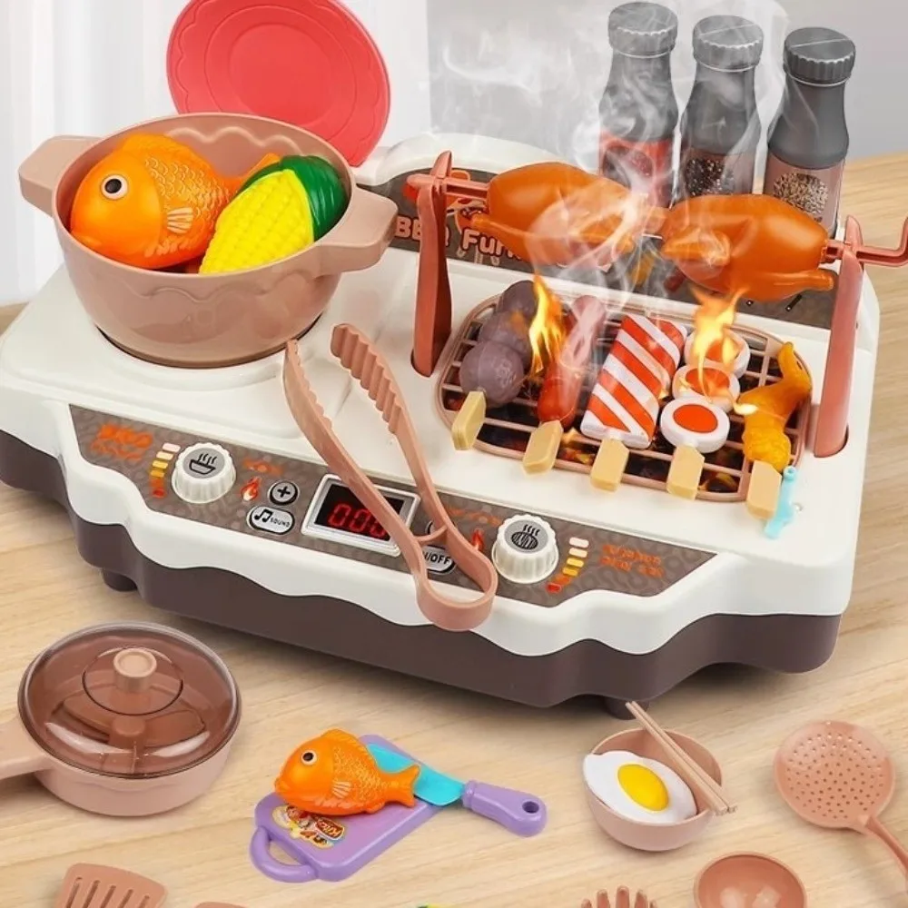 36in1 Children's Kitchen Toys Spray Effect Gas Stove Imitate Cooking Play Toys with Sound And Light Cosplay Kitchen Cooking Toys