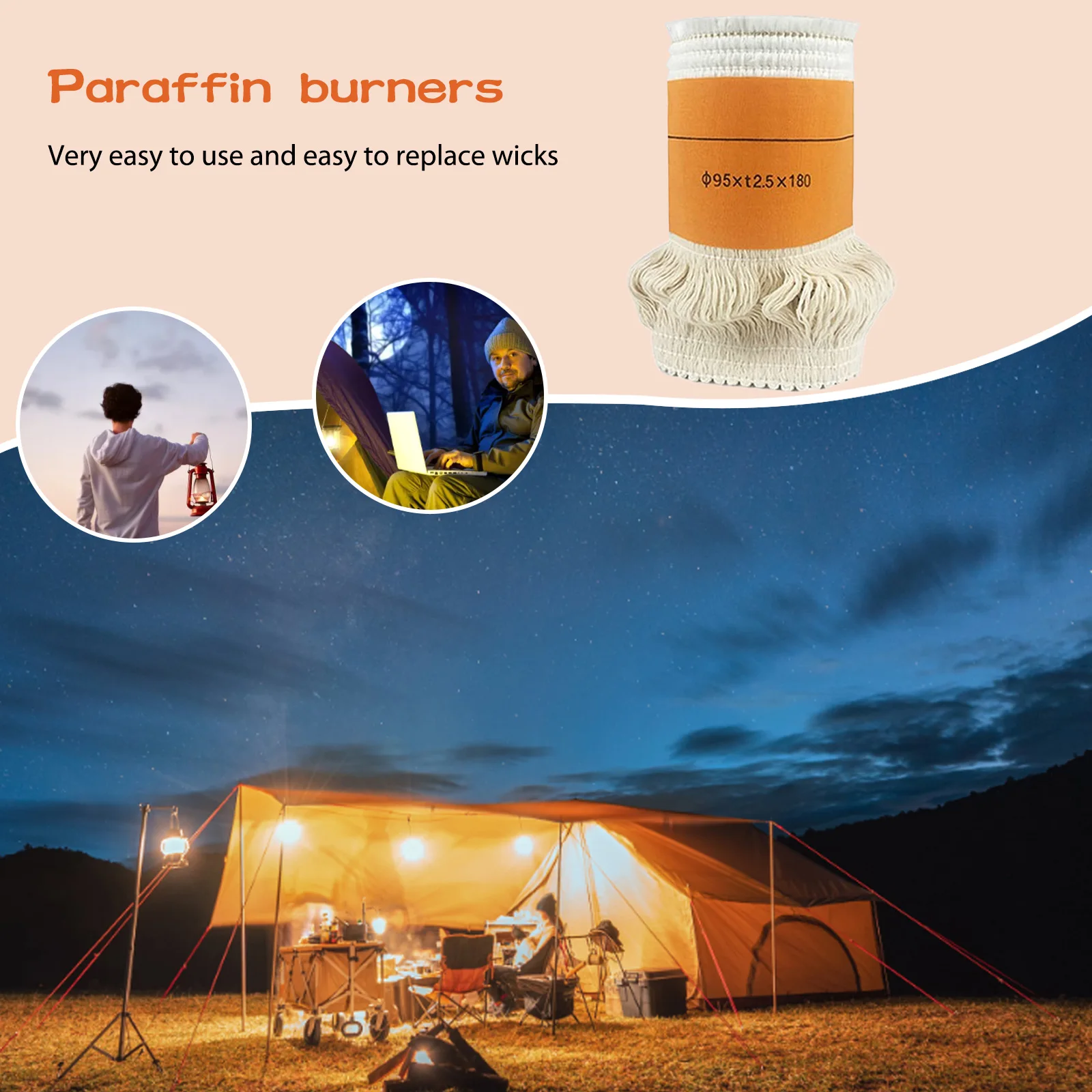 Kerosene Light Core Multipurpose Replacement Lamp Wicks Burn-resistant Kerosene Stove Wick Oil Lamp Cores Accessories