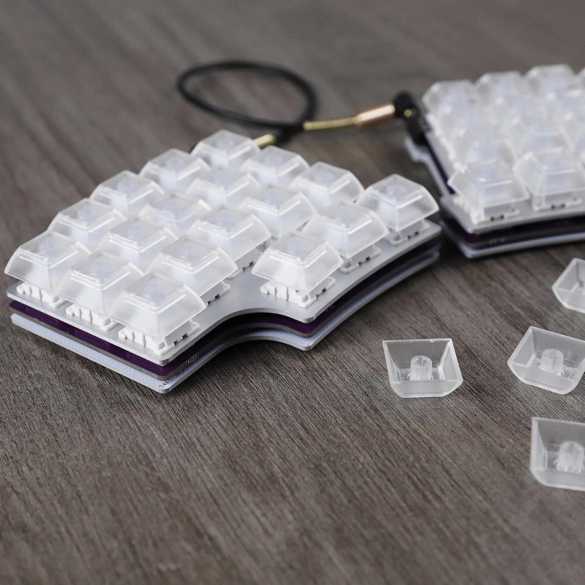 YMDK DSA Profile Transparent Keycap Set Blank Clear ABS Black White Keycaps for MX Mechanical Keyboard