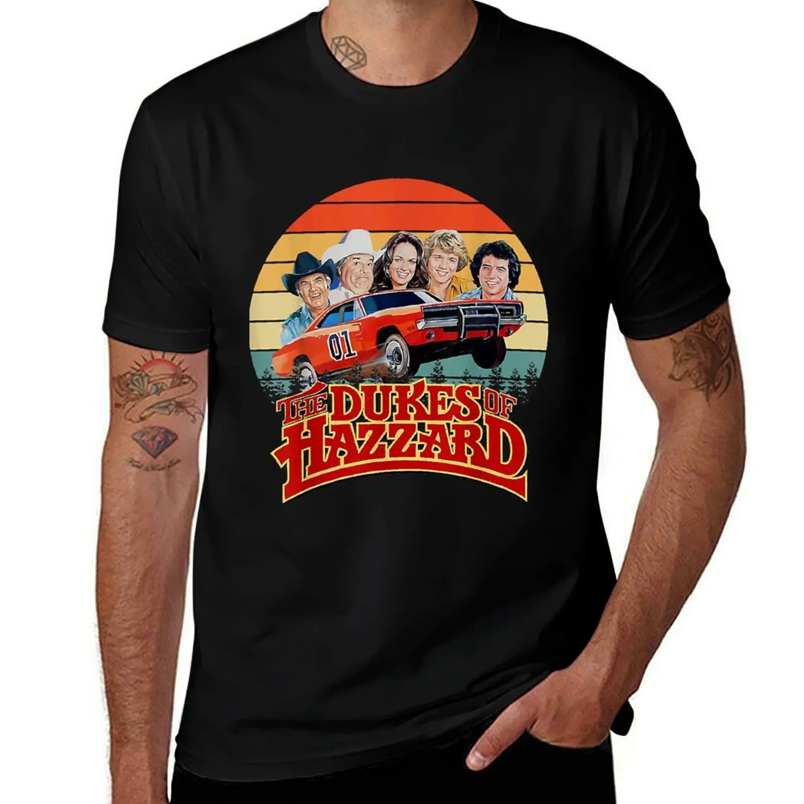 

Retro Hazzard Cars Vintage Design Art The Dukes Music Season T-Shirt anime Blouse t shirts for men