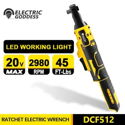 Electric Goddess Cordless For Dewalt 20V Battery Electric Driver Ratchet Impact Torque Wrench Power Tool