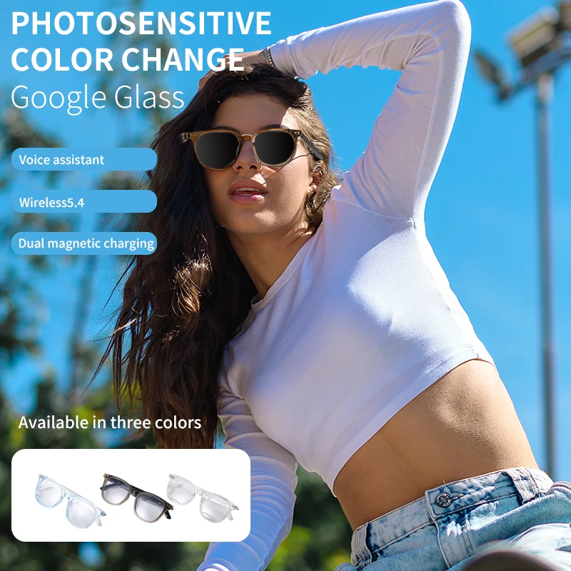 Smart Glasses With Camera & AI Photo Recognition Bluetooth 5.4 Call Translation Video Recording Google Glass
