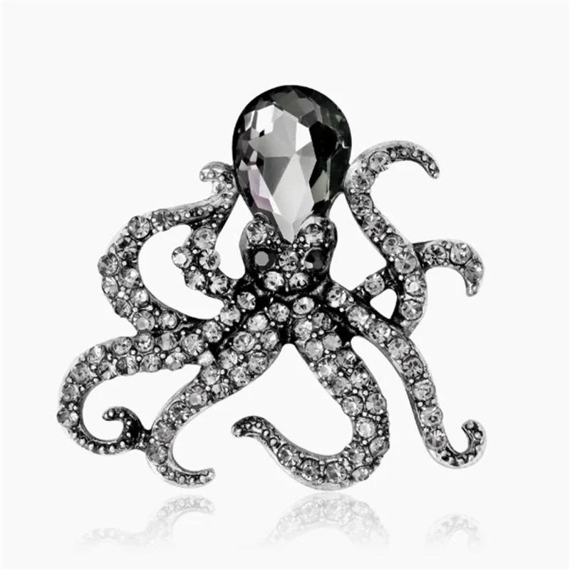 1Pc Retro Octopus Brooch for Men Women Vintage Animal Octopus Brooches Pins Jewelry Accessories Party Gifts 2025 Trend
