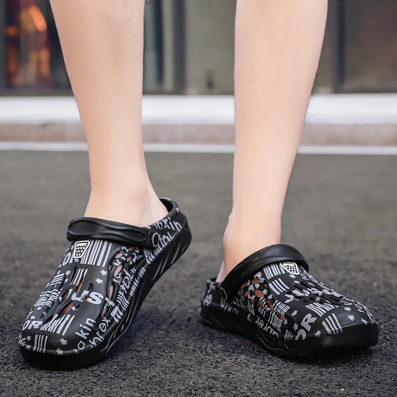 حجم كبير 48 49 رجل قباقيب الصنادل نعال شاطئ الصيف حذاء للحديقة الرجال والنساء في الهواء الطلق الترفيه الشرائح قباقيب الصنادل الناعمة #6