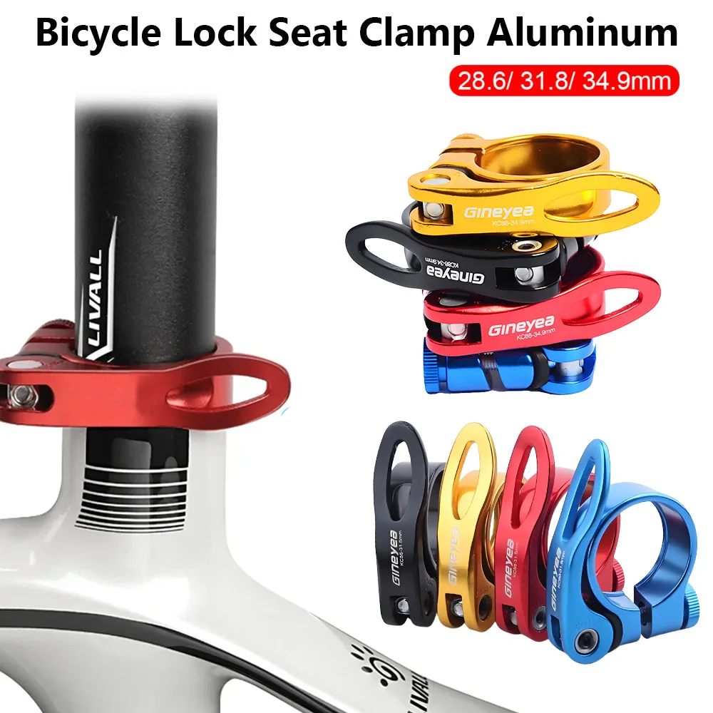 

Quick Release Seat Clamp Bike Seatpost Clamp High-Strength 28.6mm 31.8mm 34.9mm ​​Lightweight Aluminum Road Bike Accessories
