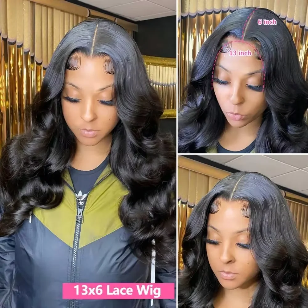 40 46 Inch 13x4 13x6 HD Body Wave Lace Front Wig Pre Plucked Body Wave Lace Frontal Wig 100% Raw Human Hair Wigs For Black Women