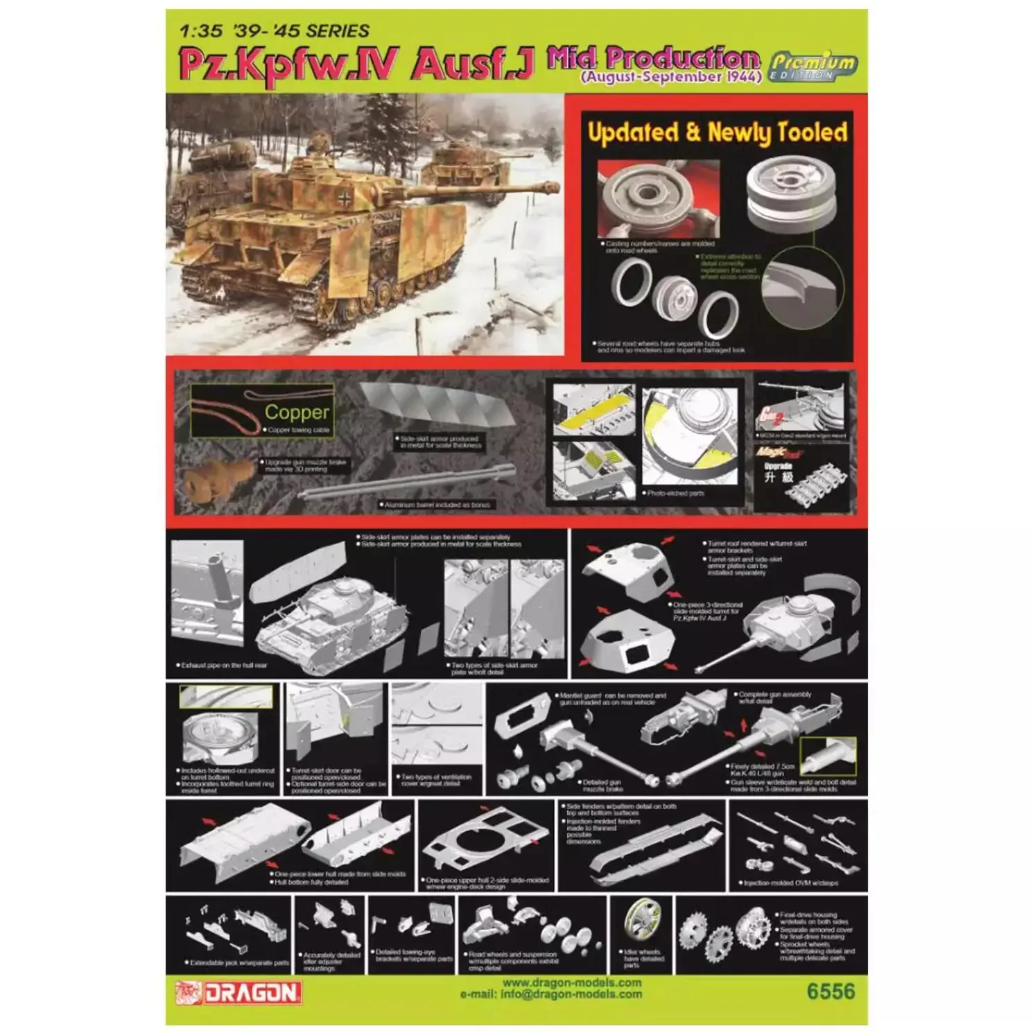 Dragon 6556 1/35 Sd.Kfz.161/2 Pz.Kpfw IV Ausf.J mit Zimmerit (Mid Production)