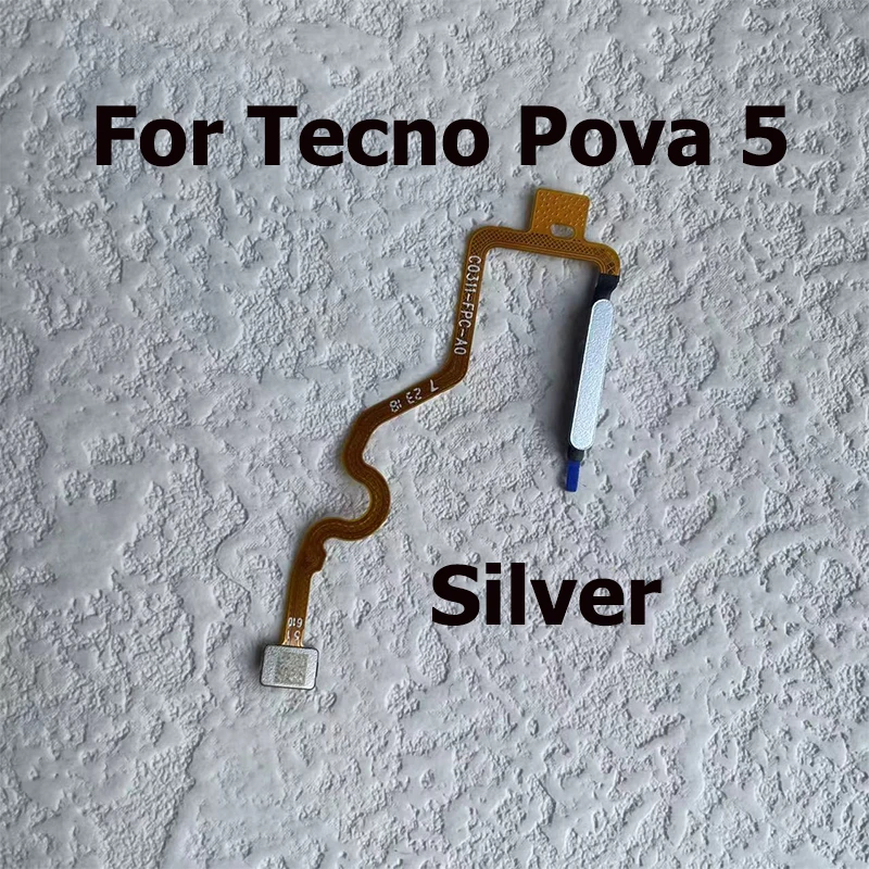 New For Tecno Pova 5 Fingerprint Sensor Button Flex Cable FPC Repair Replacement Accessories Parts