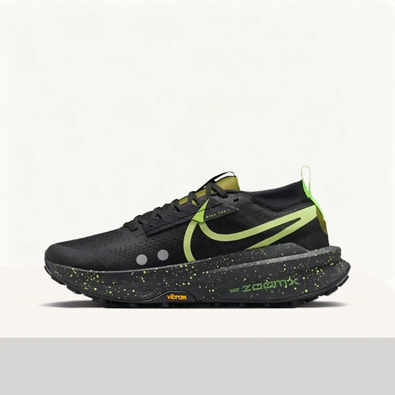 

Мужские кроссовки Nike Zegama Trail 2 Minimalist Fashion с круглым носком, удобные, прочные, повседневные, черно-зеленые FD5190-012