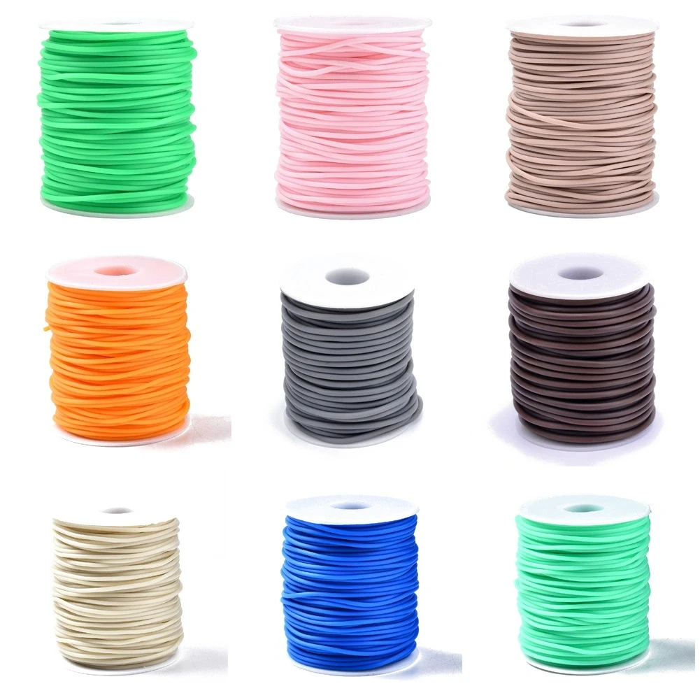 

5 Meter/lot 2 3 4mm Candy Color Hollow Rubber Rope Resistance Transparent Hose Pipe DIY Jewelry Making Bracelet Supplies