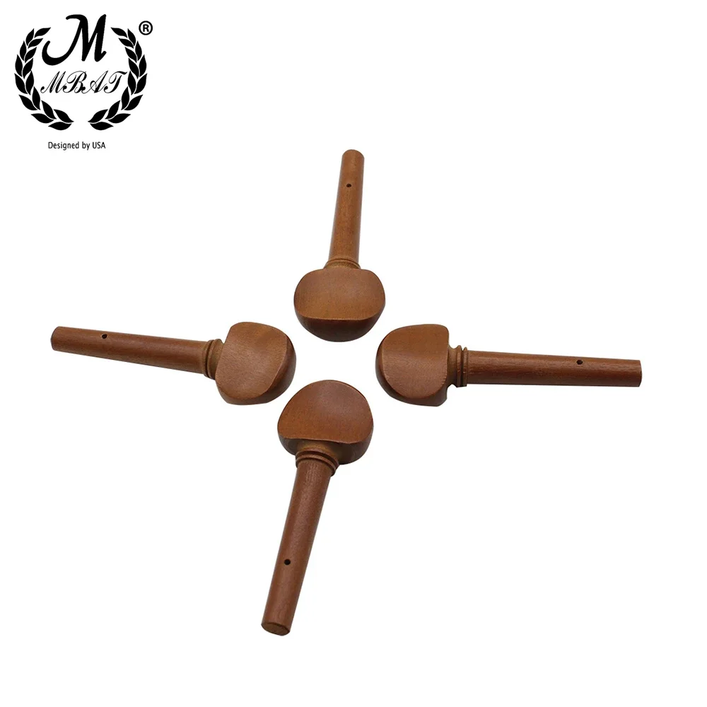 M MBAT 4Pcs Violin Tuning Pegs Endpin Jujube Wood 4/4 FiddleTuning Peg String Instrument  Violin Accessories Replacement Parts