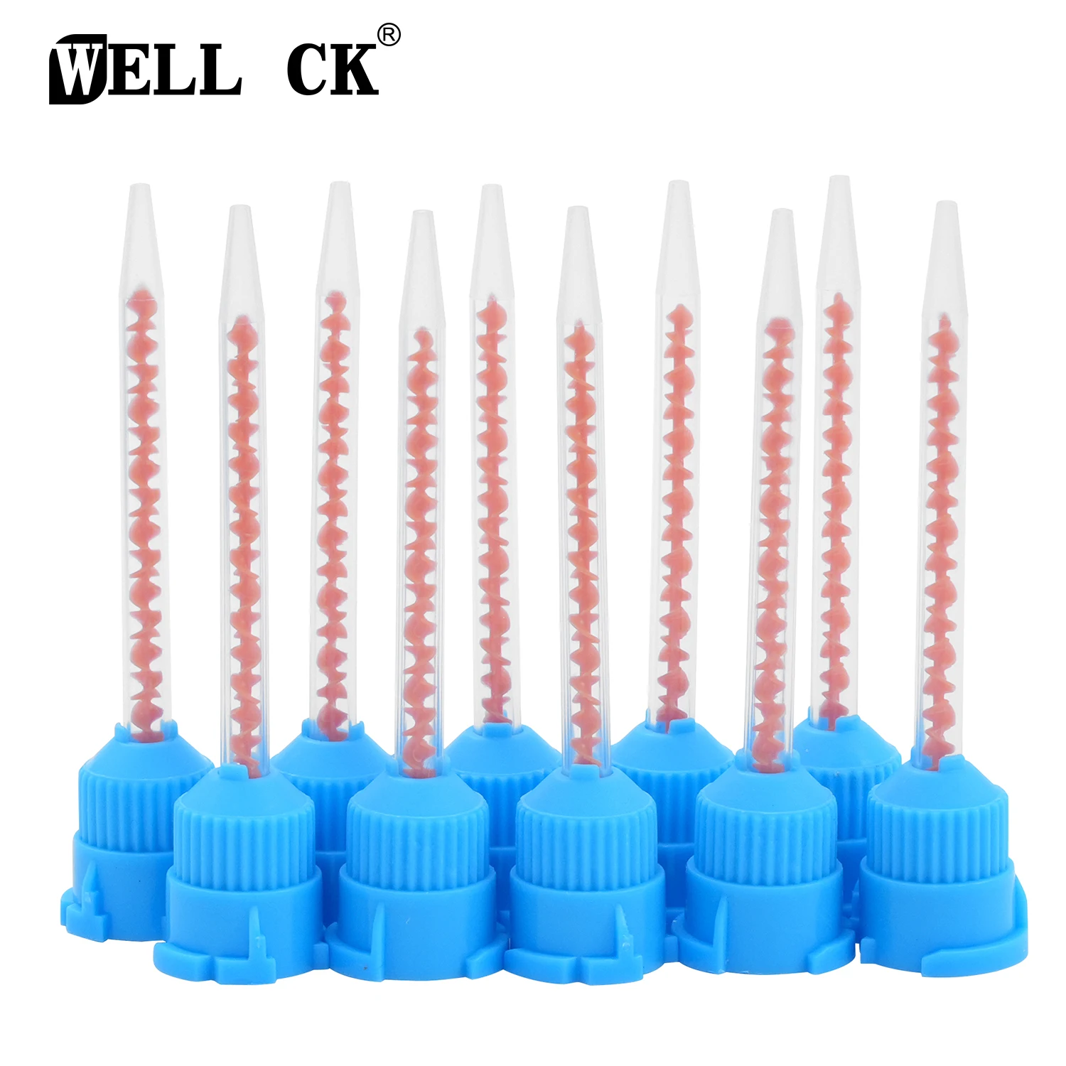 50Pcs/Bag Dental Mixing Tips Disposable Nozzles Mixing Tube 10:1 Dentistry Silicone Rubber Conveying Mixing Head