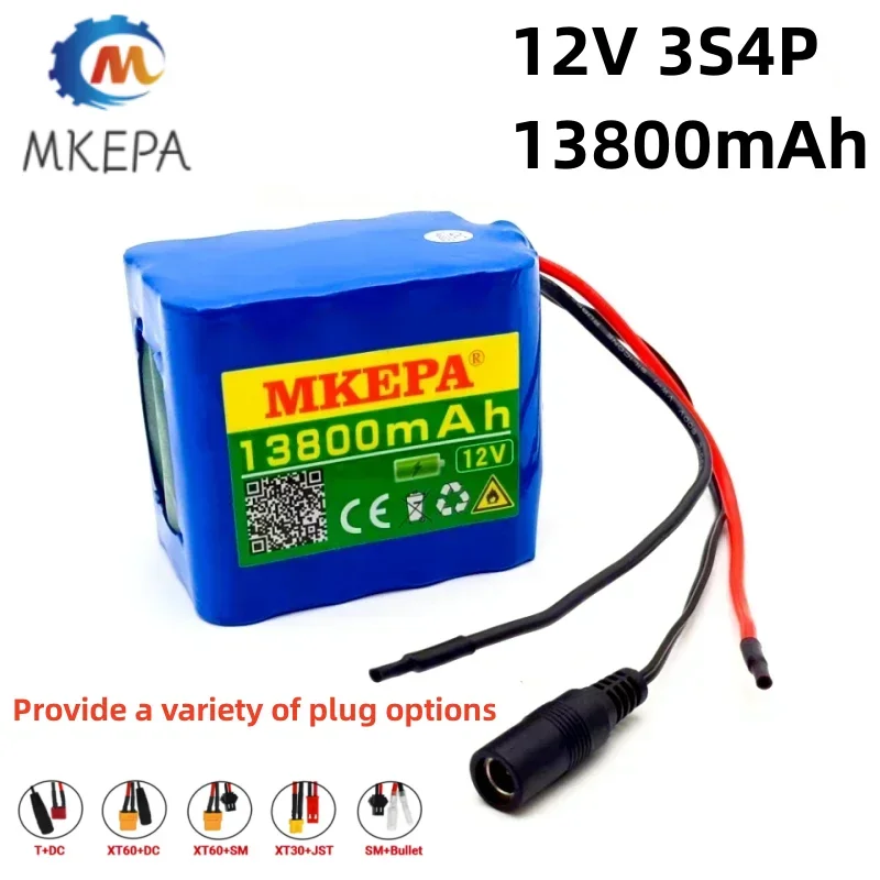 

3S4P 12V 13.8Ah 18650 rechargeable lithium battery widely used: instrument lighting, traffic signs, ships, drone speakers, etc