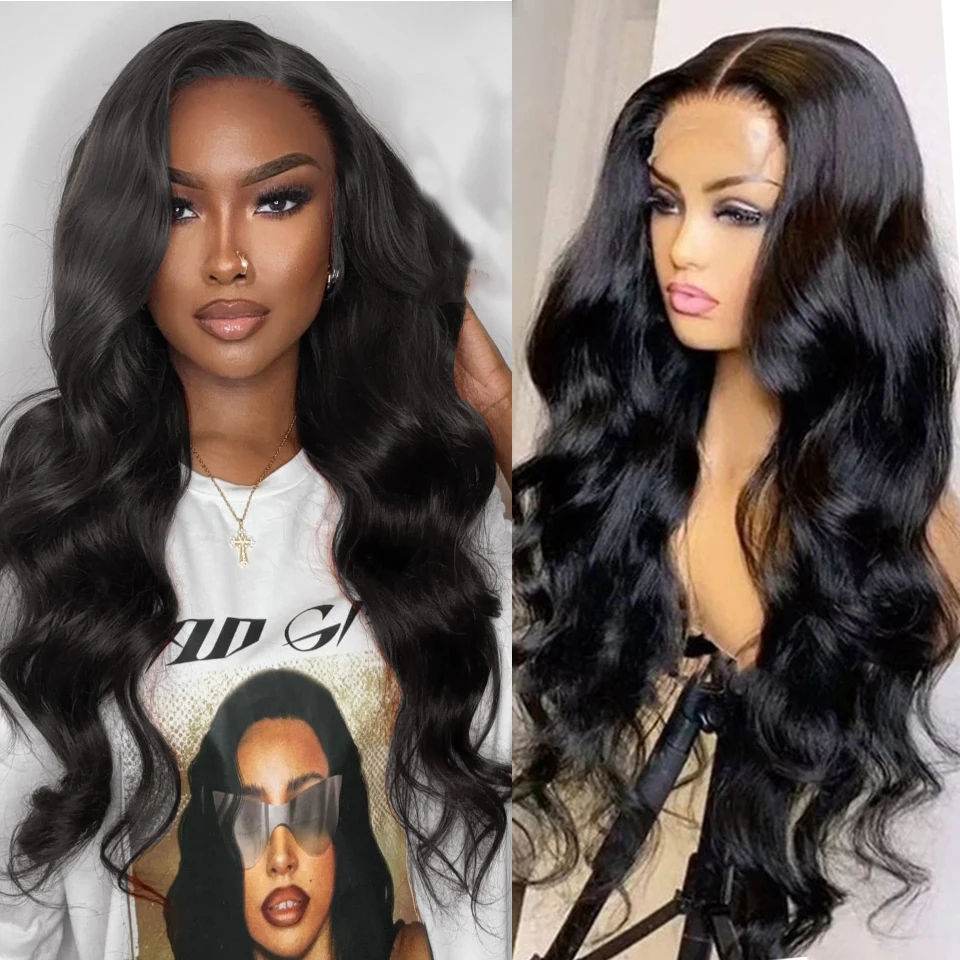 13x4 Lace Frontal Human Hair Wig Body Wave Glueless Wig Human Hair Ready To Wear 4x4 Body Wave Lace closure wig Pre Cut