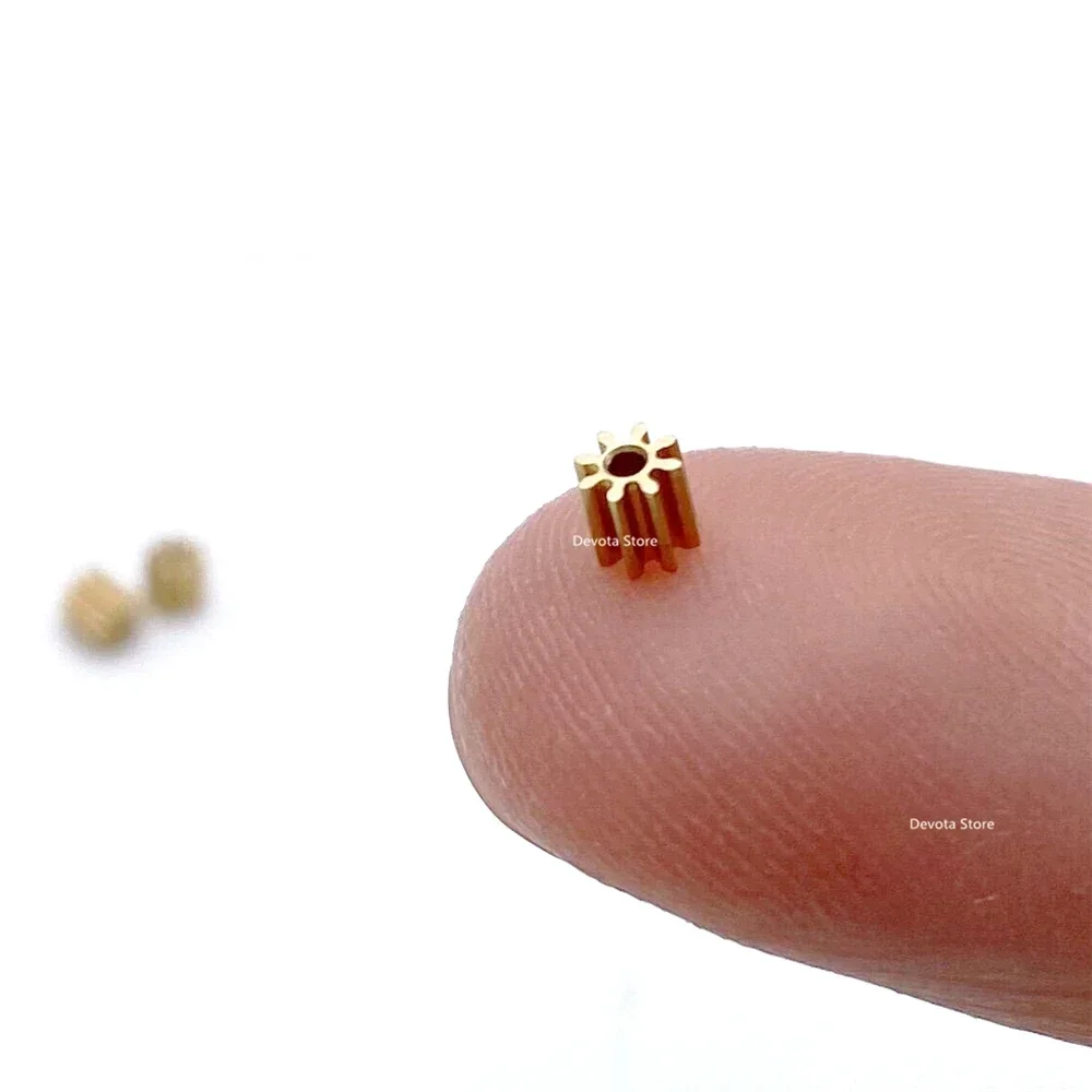 10 Chiếc 0.3M 8T Mini Đồng Gear 0.98 1Mm Đường Kính Lỗ Tự Làm Đồ Chơi Nhỏ Mẫu RC Máy Bay