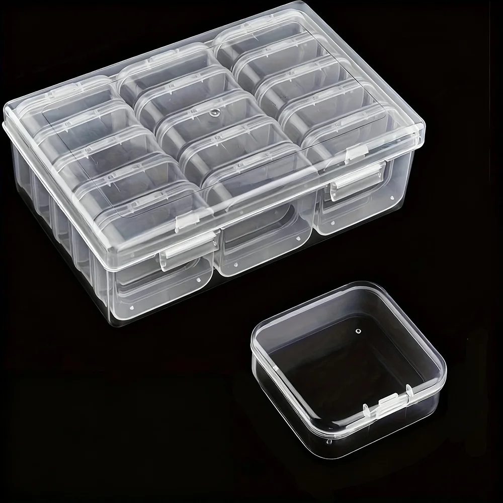 

Transparent Plastic Box, Packaging Box, Female Jewelry Portable Handheld Diy Handmade Material Desktop Storage Set Box