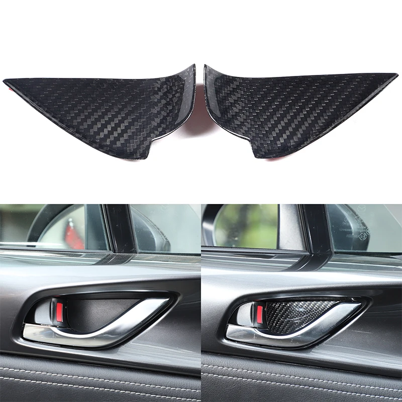 

For Mazda MX-5 MX5 2016-2023 Real Carbon Fiber Car Inner Door Bowl Panel Protective Anti-Scratch Sticker Car Accessories