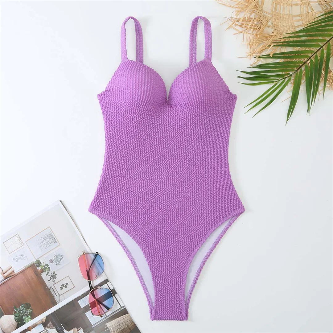 S - XL, geraffter Bikini, Push-up-Badeanzug, Damen-Badebekleidung, zweiteiliges Bikini-Set mit BH-Einlage, Badeanzug, Badebekleidung, Modell V4886. – Detail 17