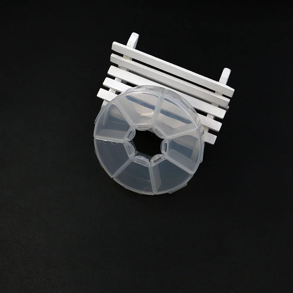 

7-Grid Fixed Transparent Plastic Storage Box Jewelry Organizer for Classifying Nail Art Supplies Loose Beads and Small Items