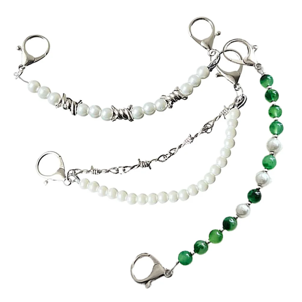 

3Pcs Pearl Metal Shoe Chain Charms Delicate DIY Decorative Shoe Chains for Boots Sneakers Sandals Party Wedding Banquet