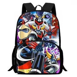 Manga Mazinger Z Kids Backpacks Boys and Girls Student Birthday Gift Child School Bags Large Capacity Camping Durable Rucksack