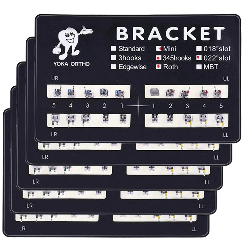 

Bracket, Brackets For Braces, 5 Sets 100 Pcs Braces Teeth Model Mini MBT 022 Slot 345 Hooks High Guality