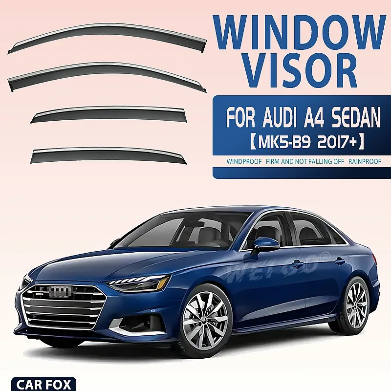 

For Audi A4 Sedan B6 B7 B8 B9 Window Visor Sun Shade Rain Guard Car Styling Accessories