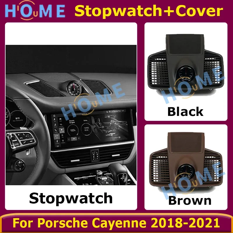 

Car Interior Dashboard Stopwatch Decoration Clock Compass For Porsche Cayenne 2018-2021