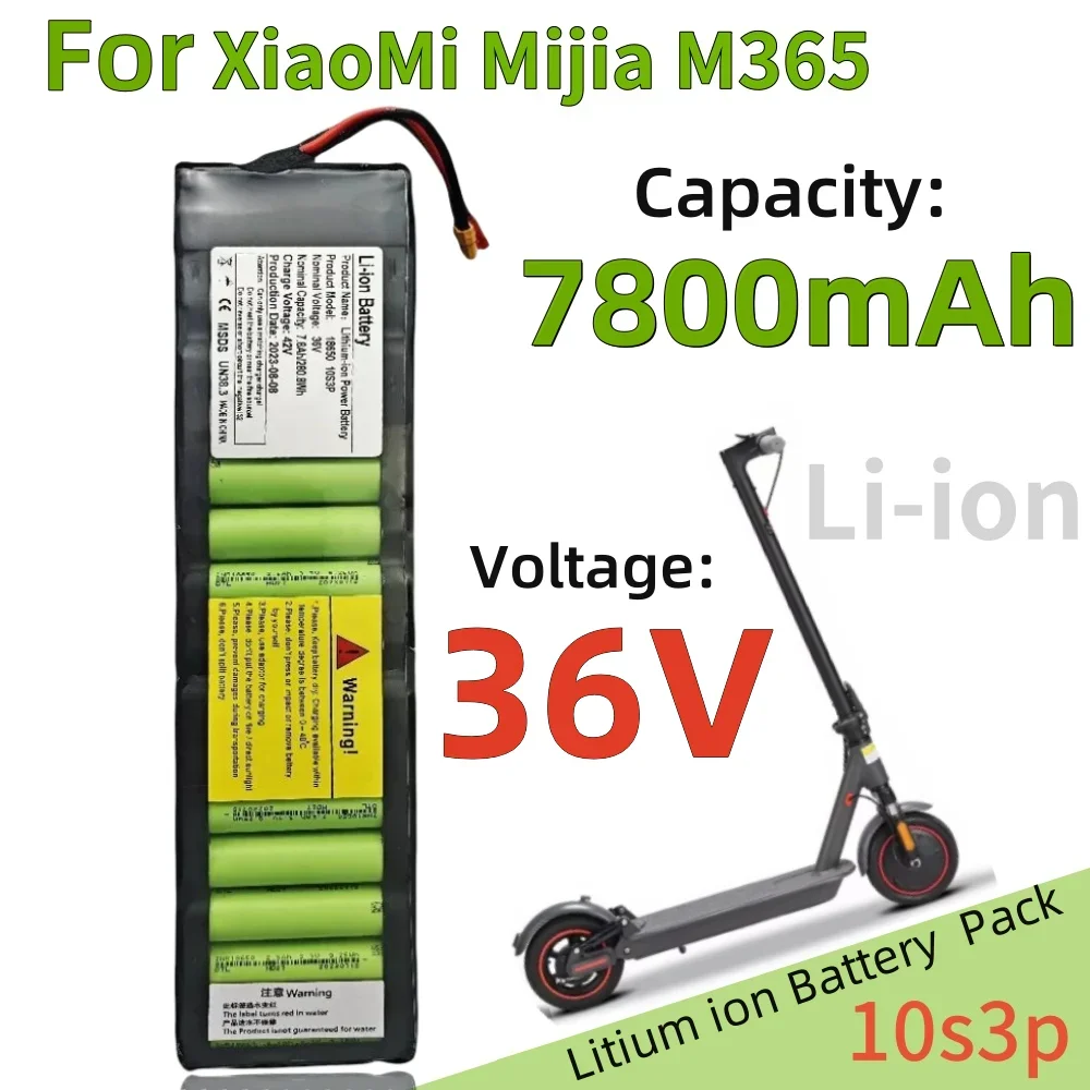 Li-ion Battery 36V 7.8Ah Suitable for XIAOMI M365 1S Mijia pro Scooter Battery pack, Protection Long-Lasting Range Without commu