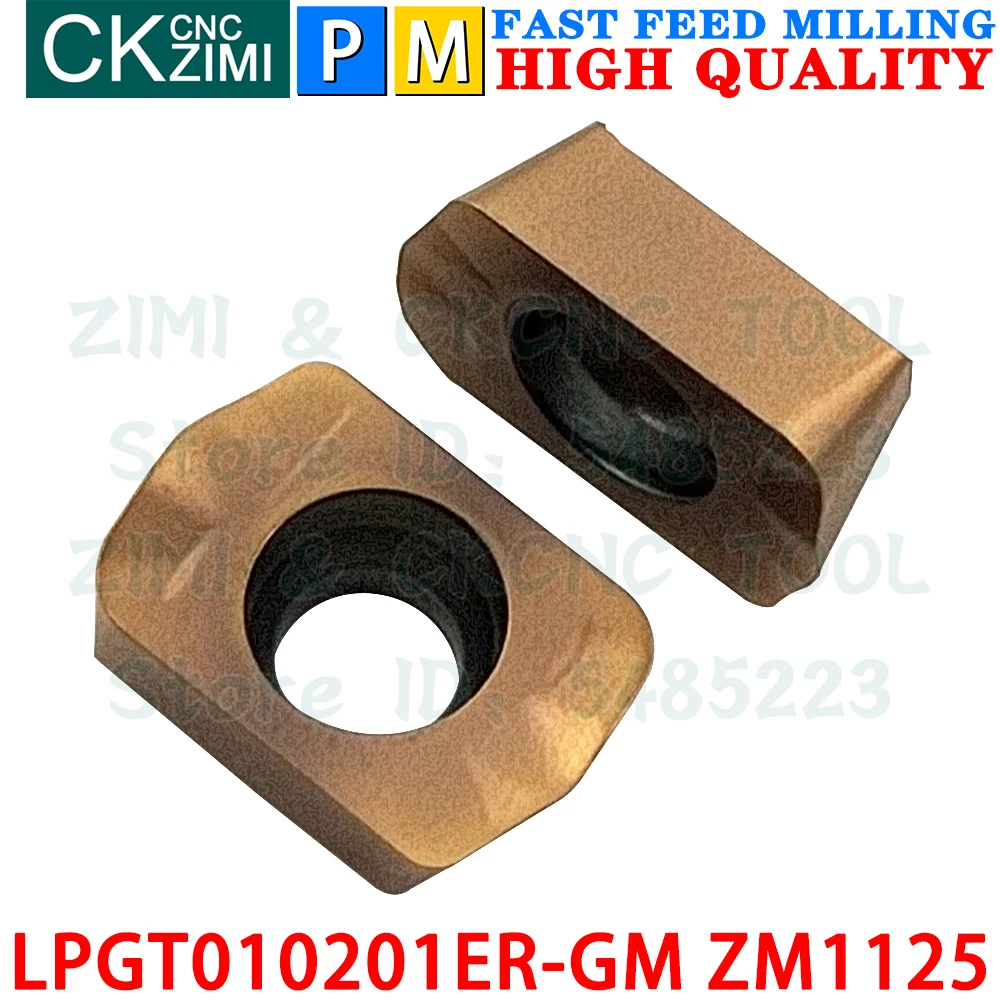 LPGT010201ER-GM ZM1125 LPGT 010201ER GM Carbide inserts Fast feed milling inserts Tools CNC metal lathe Indexable milling tools