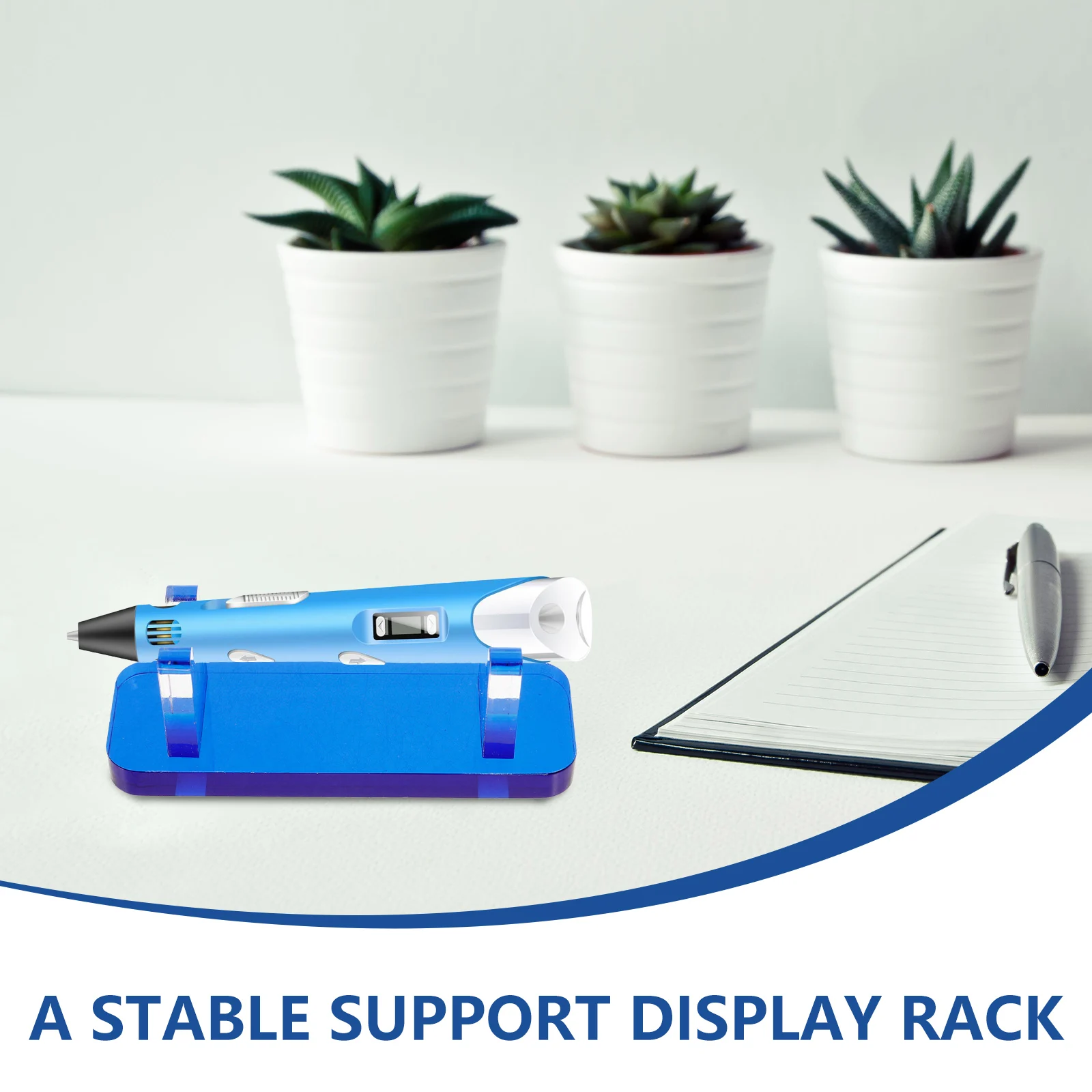 

3D Printing Pen Base Desk Organiser Holder Display Tray Stand Holders Desktop Marker Rack Acrylic
