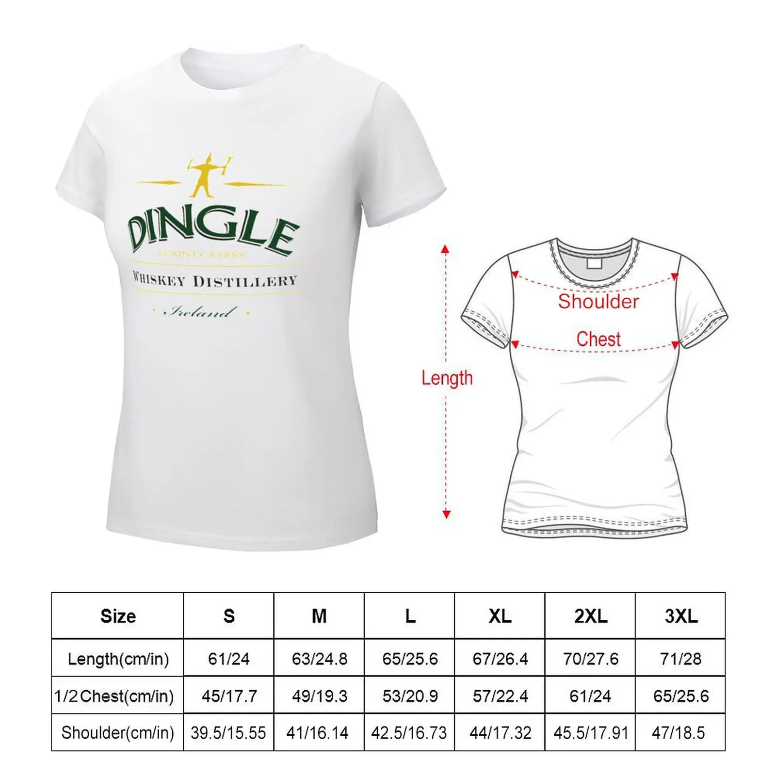 Premium Dingle-Distillery Logos T-shirt cute tops animal print shirt for girls white t shirts for Women