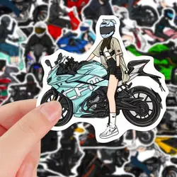 10/50Pcs Motorbike Stickers Cool Waterproof Sticker For Motorcycle Skateboard Luggage Laptop Phone Car Sticker Decoration Toys