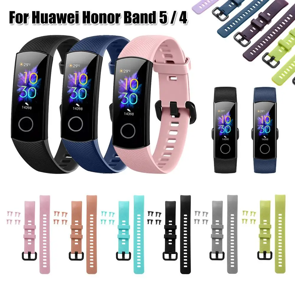 Colorful Wristbands Sports Silicone Replacement Strap Watch Band For Honor Band 5 4