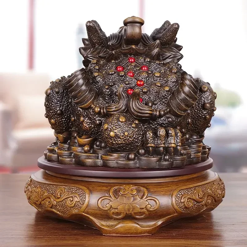 Attracting Wealth Golden Toad Ornament Three-legged Cicada Shop Toad Opening Office Living Room Decor