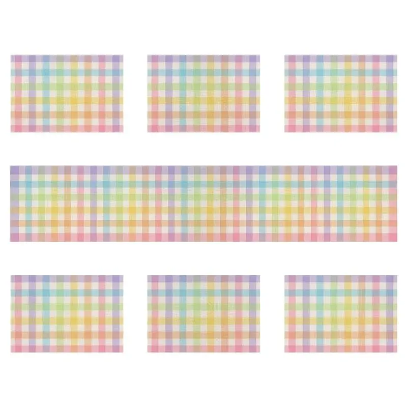 VIKAMA Dopamine Refreshing Ins Style Table Flag Placemat Set Waterproof And Anti Slip Kitchen Dining Table Mat view 3