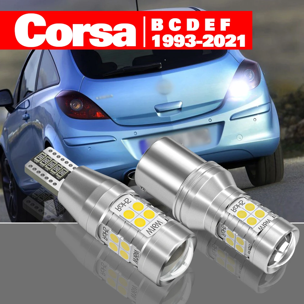 

For Opel Corsa B C D E F 1993-2021 2pcs LED Reverse Light Backup Lamp Accessories 2011 2012 2013 2014 2015 2016 2017 2018 2019