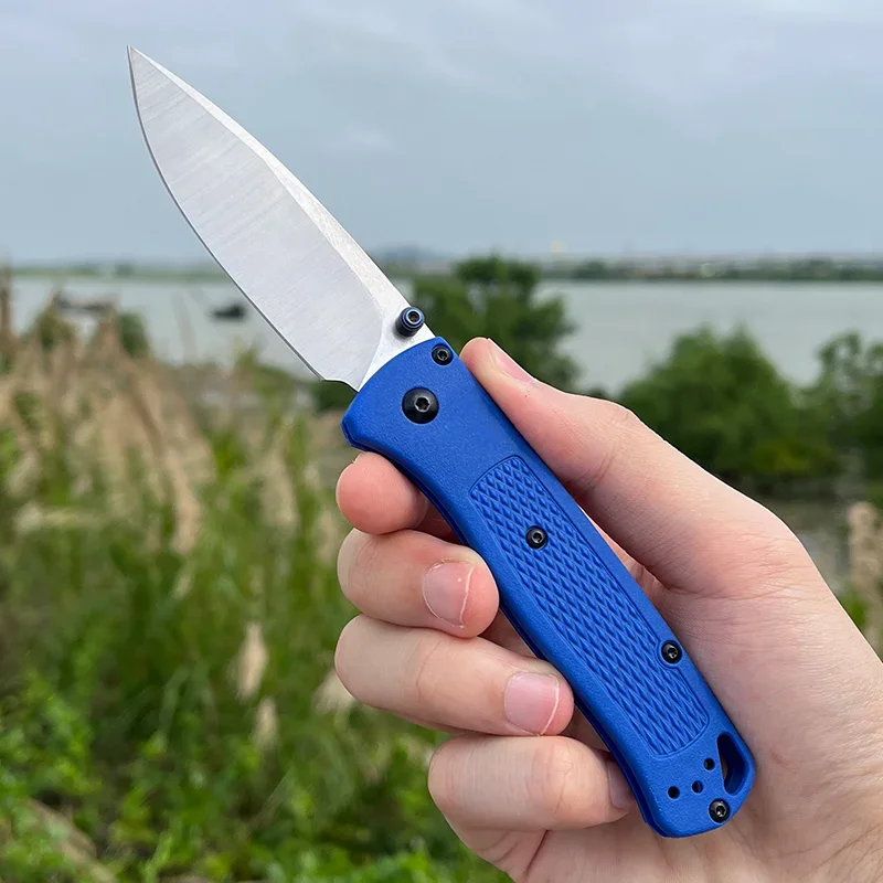 BM 535 Blue Handle Folding EDC Knife CPM-S30V Blade Nylon Fiber Handle Knife Portable Hiking Camping Self-defense Tactical Knife