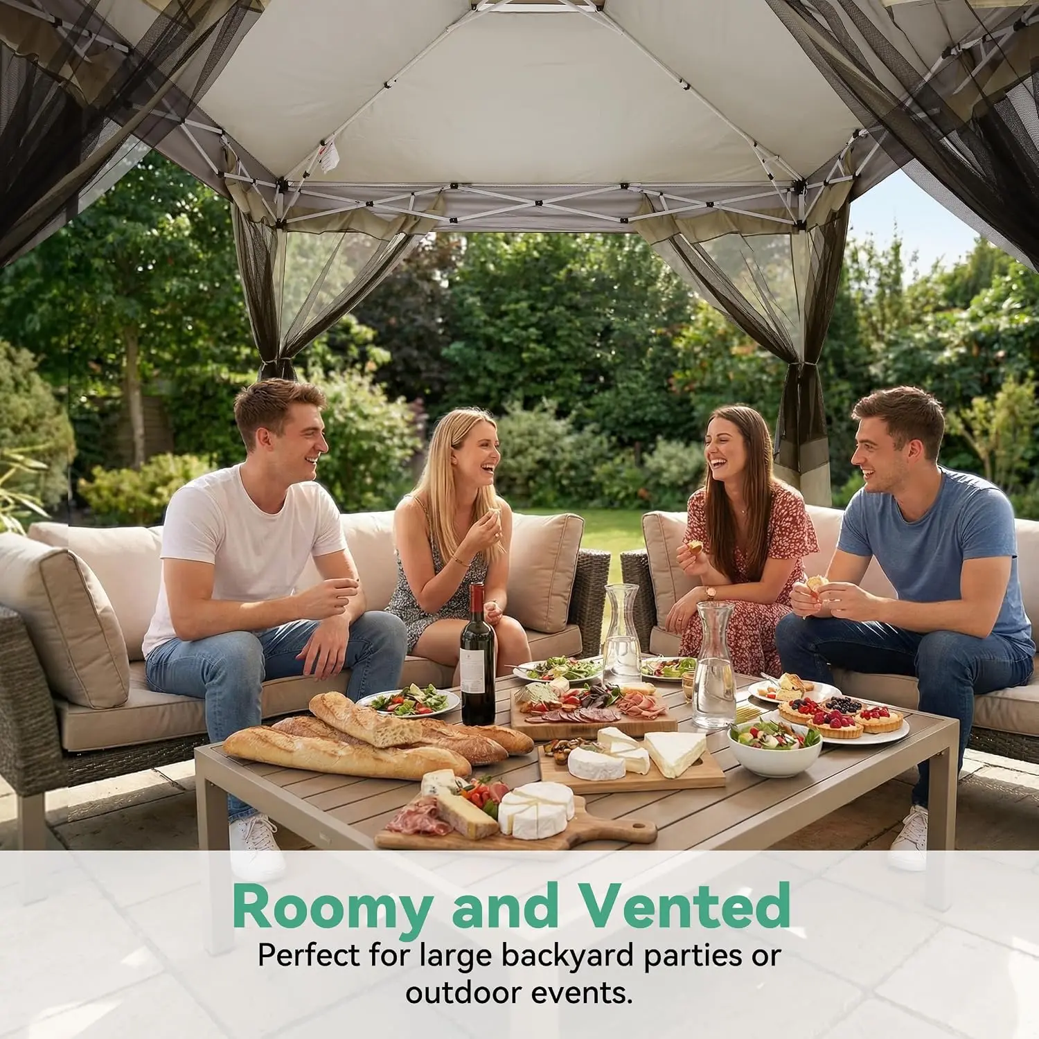 10x15 Pop up Gazebo on Clearance, Outdoor Pop up Heavy Duty Canopy Tent, Carpas para Patio, Screen Tents with, Customized