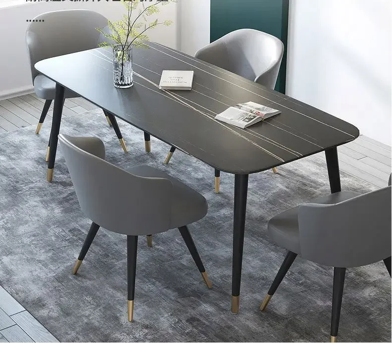 

For Italian Modern Minimalist Rock Plate Table Simple Family Dining Table