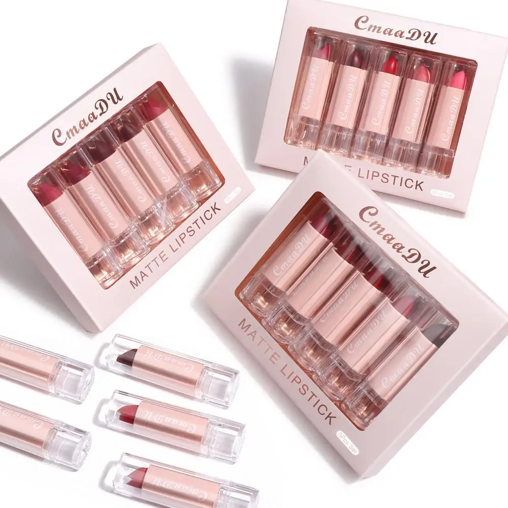 Samt matt Lippenstift Antihaft Tasse Lip gloss Set Lippen tönung Pigment Lippen Make-up wasserdichte Lippen glasur feuchtigkeit spendende Schönheits kosmetik