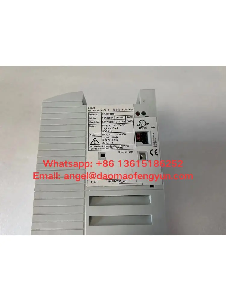 E82EV552_4C Second-hand frequency inverter 5.5kW/7.5hp, testing functions are intact