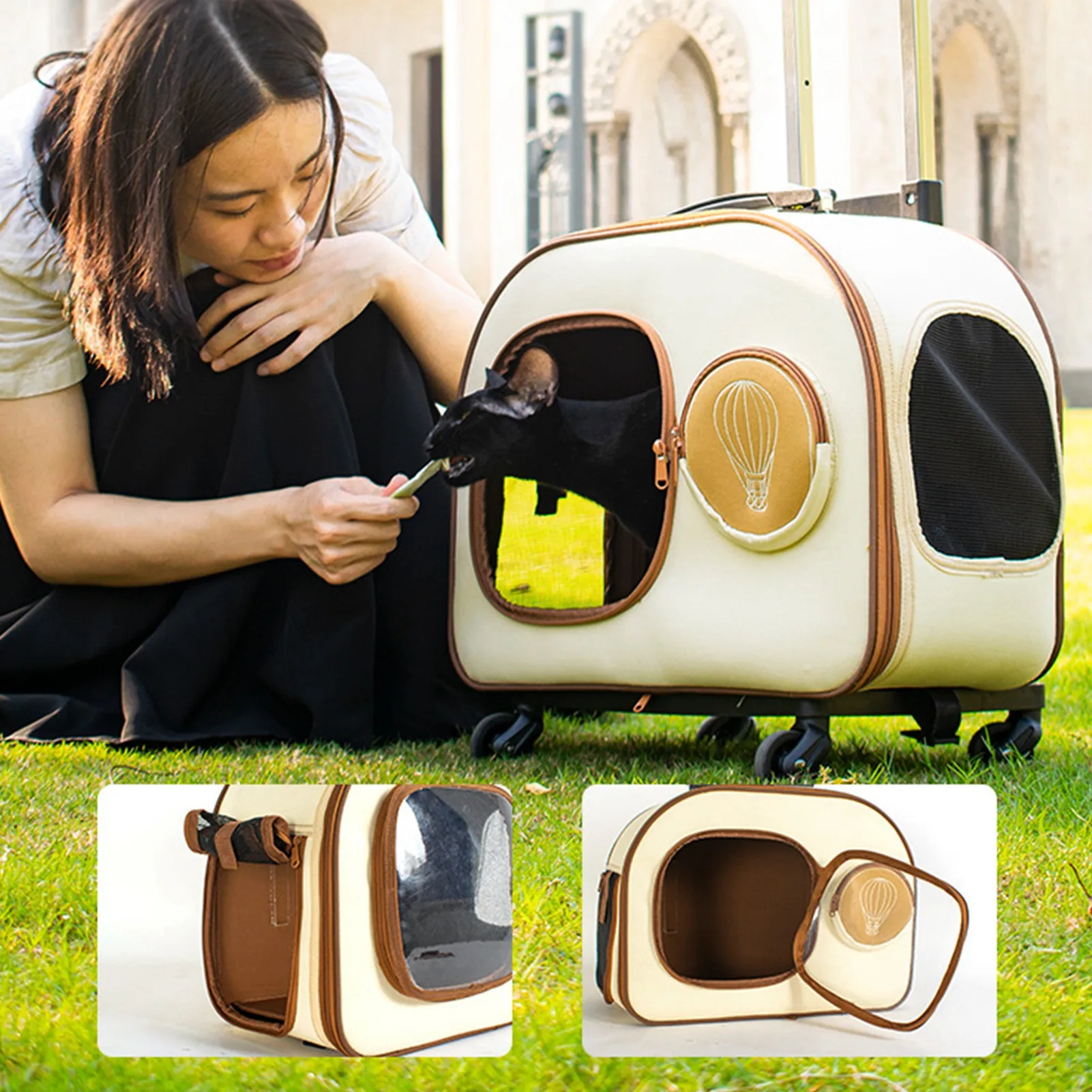 

Pet Outing Portable Cat Dogs Handbag Summer Breathable Carrier Travel Puppy Kitten Backpack Pet Carrying Bag Supplie